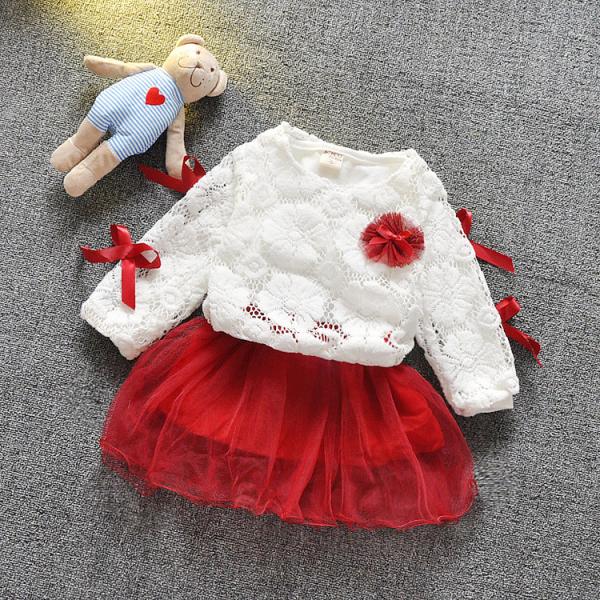 0.8M 10KG Fancy Children'S Outfit Sets Clothes Lace Layered Girl Suit OEM