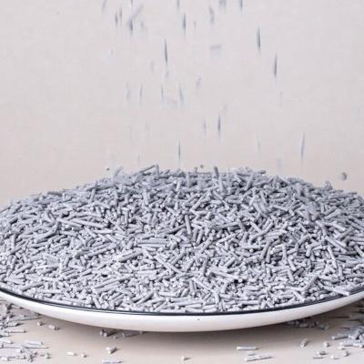 Litière pour chat au charbon actif désodorisant, grise, en tofu biodégradable, sans poussière