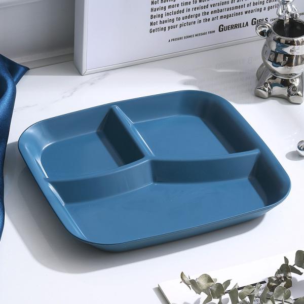 Reutilizável 3 compartimentos Prato de jantar BPA-Free Microondas Lavadora de louça Fios de trigo seguro PP