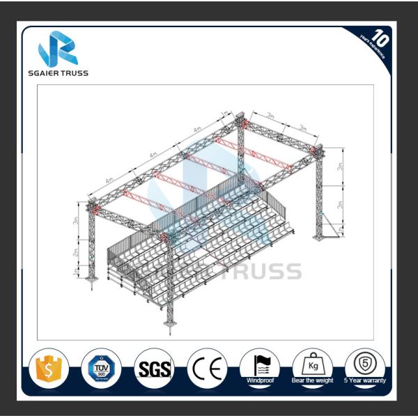 Solid Metal Structure Temporary Grandstand , Outdoor Sports State Fair Grandstand