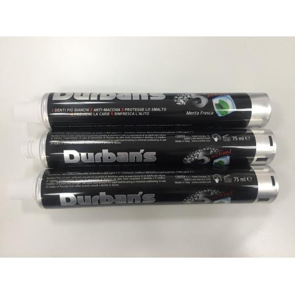 tubo de crema dental 75ml/tubo de aluminio que empaqueta con la impresión flexible