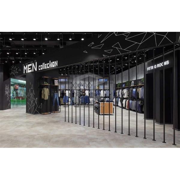 Boutique Men Garments Shop Display Furniture Power Saving Electroplate