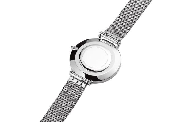 Lady Slimming Quartz Silver Stainless Steel Watch Mesh Band 36mm Diameter