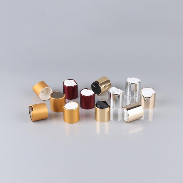 24mm 28 Mm Aluminum Disc Top Cap For Cosmetic Bottle No Leakage