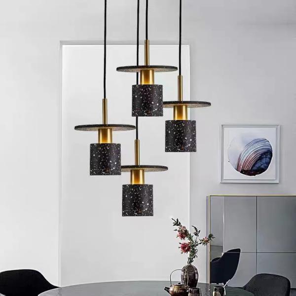 Decoration Led Kitchen Cement Hanging Lamp E27 Restaurant Concrete Resin Pendant Lamp Fixture