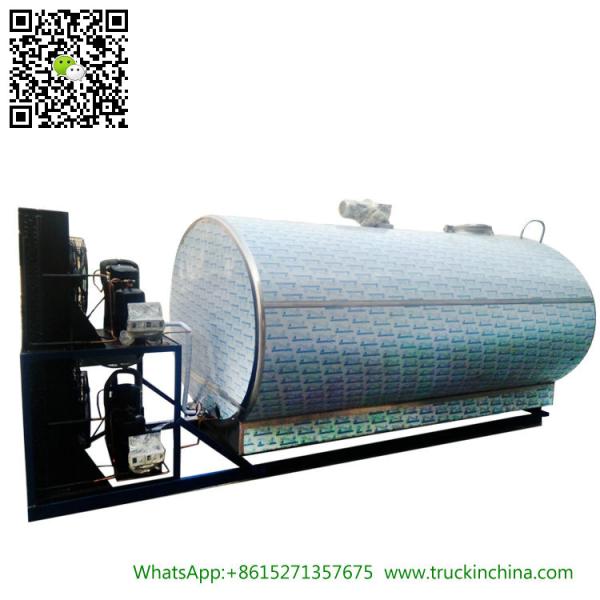 Stainless steel Milk Cooling Tank Body For Lorry Trucks 8CBM- 25CBM