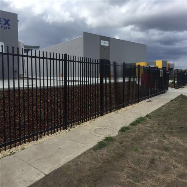 Galvanized Steel Tubular Fence Stain Yellow Powder Interpon 80 Microns Thick 1820mm X 3000mm Width