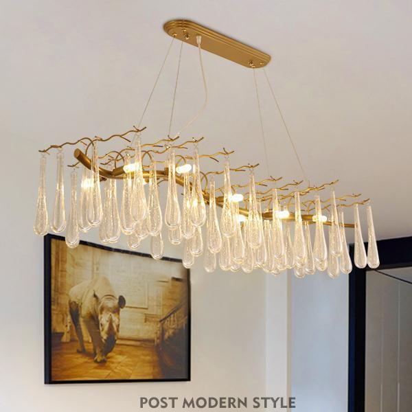 Sala nórdica de Crystal Pendant Light For Living do pingo de chuva da escada G9 do hotel