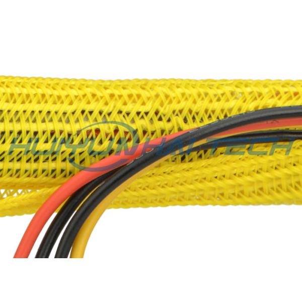 Black PA6 PA66 PPS Self Closing Braided Wire Wrap PET Sleeving