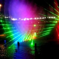 Des fontaines musicales d'eau colorée qui dansent Contrôle du signal extérieur