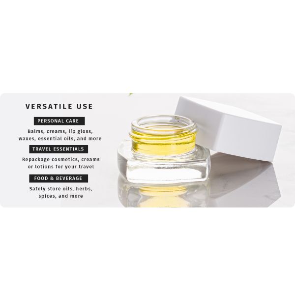 Custom Printing 3ml 5ml 7ml 9ml Triangle Clear Concentrate Oil Jar Small Concentrate Childproof Glass Jar With Lid Packaging Child Resistant Concentrate Glass Jar Mini Cream Bottles Cosmetic