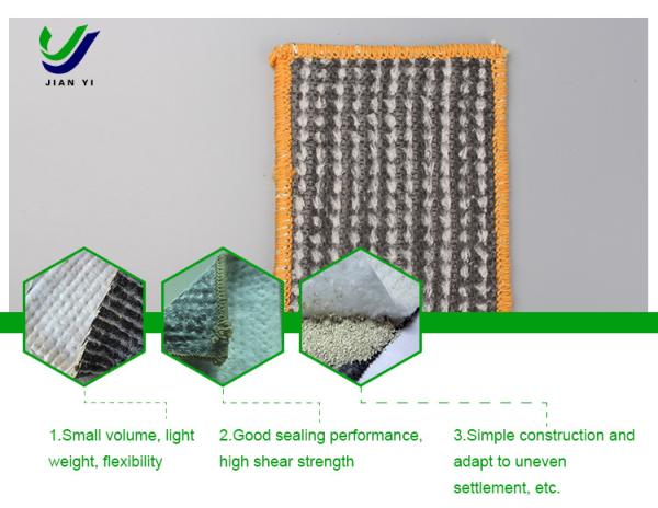 Revestimento de argila geossintética de bentonita impermeável 4000 g/m2 para tratamento de águas residuais