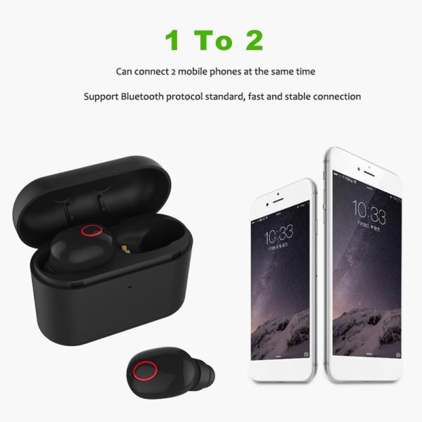 Наушника Bluetooth наушников наушников Bluetooth 5,0 наушники невидимого беспроводного хэндс-фри резвятся шлемофон игры Earbuds