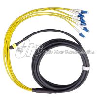Cabo amarelo Singlemode da fuga do núcleo MPO do cabo de fibra ótica 8 ao LC