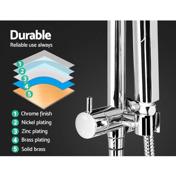 Sliver Lizhen Hwa-Con Handheld Round High Pressure Chrome Shower Head With Slide Bar
