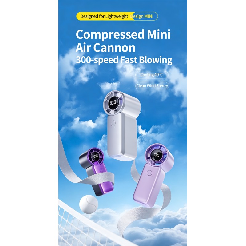 High Speed Handheld Turbo Fan , Portable Semiconductor Cooling Fan