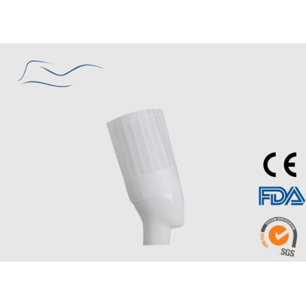 Sweatband Non Woven Chef Cap , Pleated Top Style Disposable Head Covers