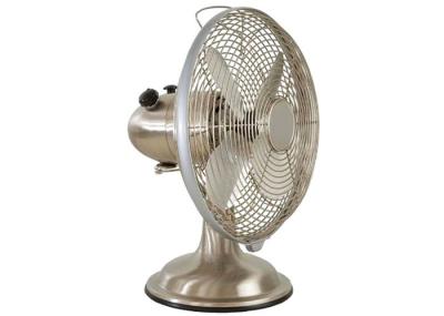Quiet Antique Electric Oscillating Fan With Metal Blade 60W For Household Appliance