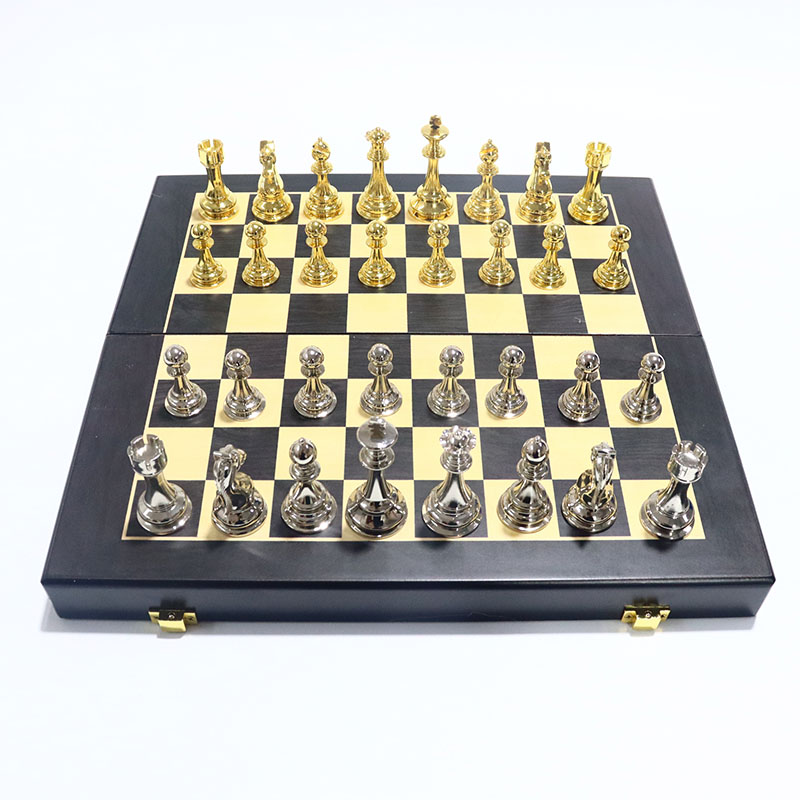 Wholesale Custom Luxury Chess Set with Foldable Design and Zinc-Alloy Material Chessboard