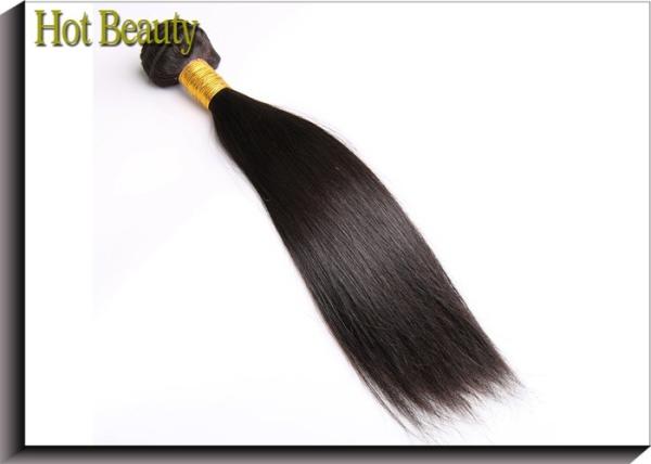 100% Virgin Human Hair Extensions In Natural Color 1b# No Synthetic