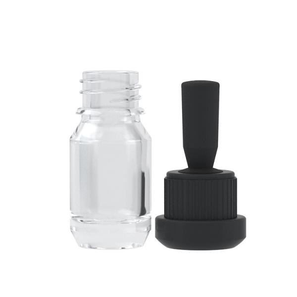 la ronda de aluminio de la botella del dropper del claro 5ml formó