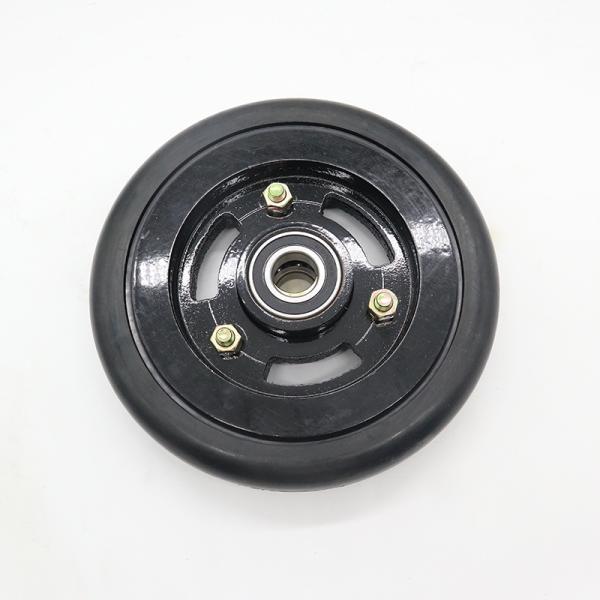 Zoomlion/Sany-Compatible Black Travel Wheel Assembly – Fits Sanitation Truck Suction Nozzles, Sweeper Trucks, Street Sweepers & Suction Nozzle Rubber Wheel Hubs