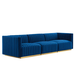 Cara furniture factory direct salsofa set module 3 seater sofas luxury velvet fabric upholstered Living room
