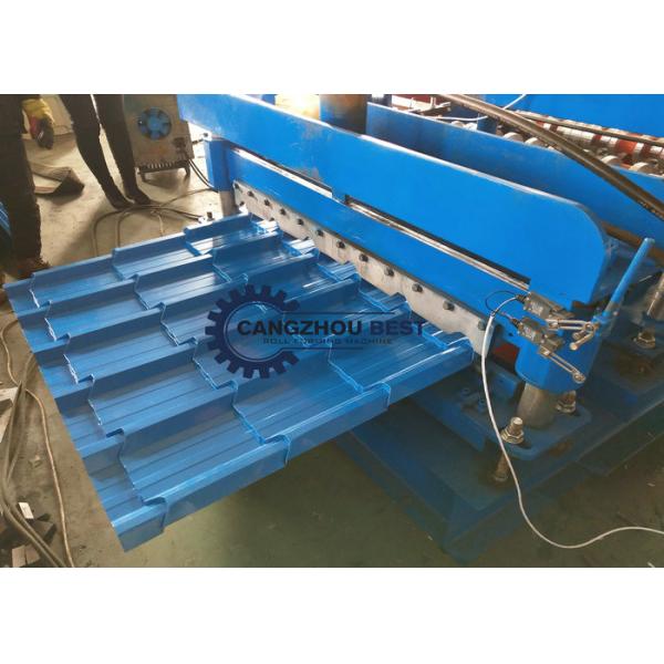 Rollo esmaltado metal de la teja de tejado del cinc del material de construcción que forma control del PLC de la máquina