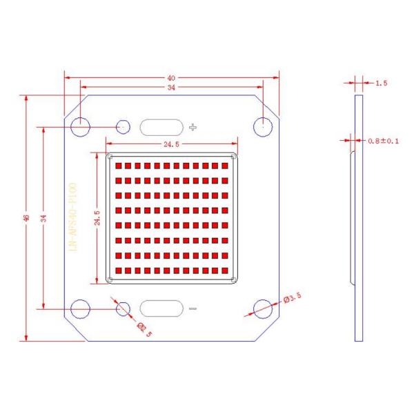 Высокие обломоки СИД УДАРА эффективности 660nm 840nm 100watt 4046 для принтера датчика автомобильного
