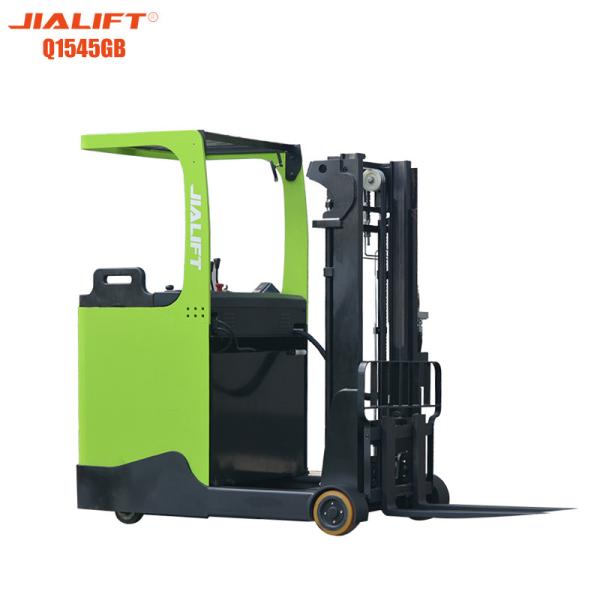 Lifting 4500mm Electric Reach Walkie Stacker Standing On 1500kg