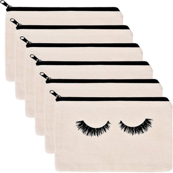 Customized fashion zipper cartoon cotton cosmetic make up bag  Canvas Bag