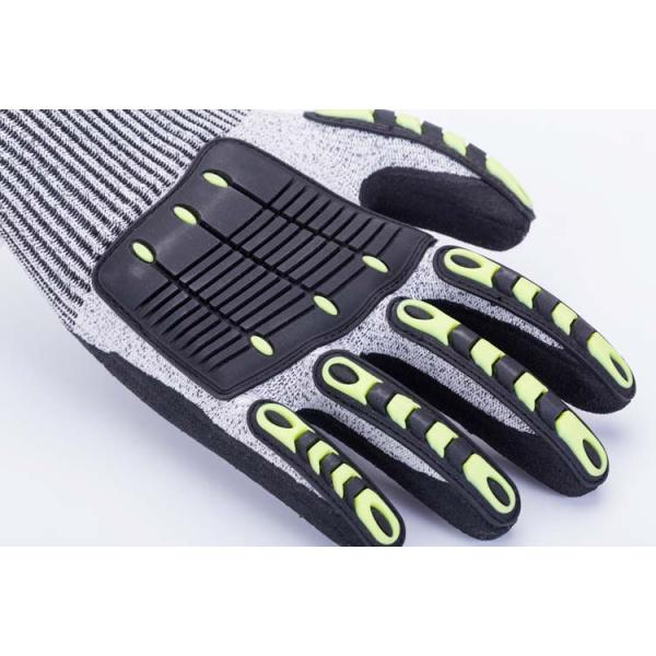 Cut Resistant Heavy Duty Work Gloves , TPR Mechanics Impact Resistant Work Gloves