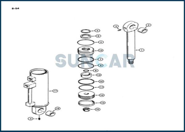 S300163 Auxiliary Cylinder Seal Kit For Wheel Loader CNH 621 721