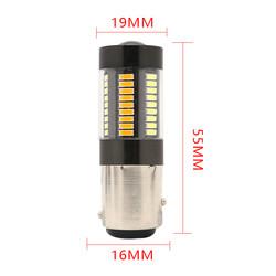 LED Brake Turn Signal Lights 1157 3157 7443 4014 66SMD Dual Color White Yellow 12V Switchback