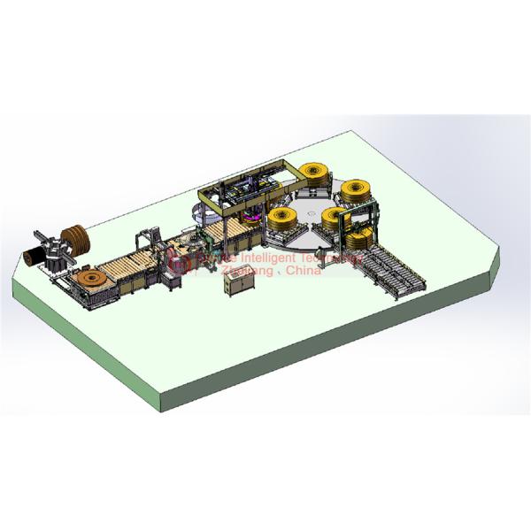 Horizontal Coil Packaging Line , High Efficiency Metal Coil Automatic Packing