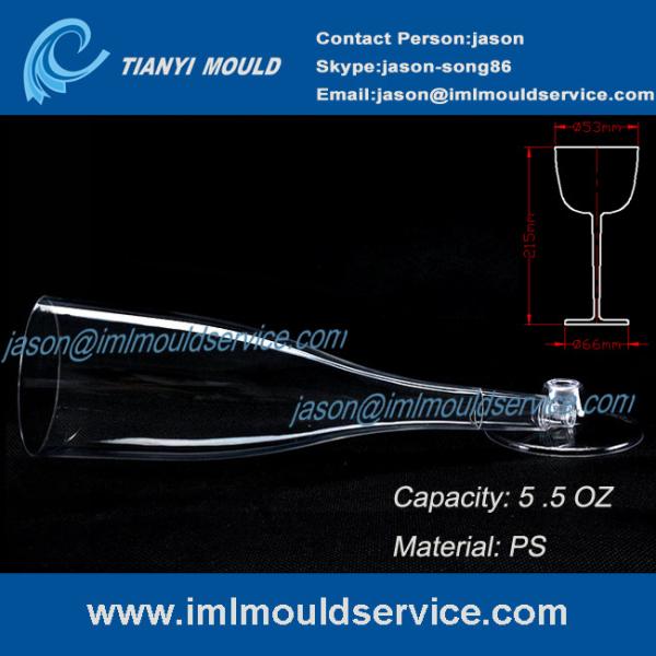 5.5 oz clear disposable plastic champagne/wine/ juice/party/glasses and cups mould