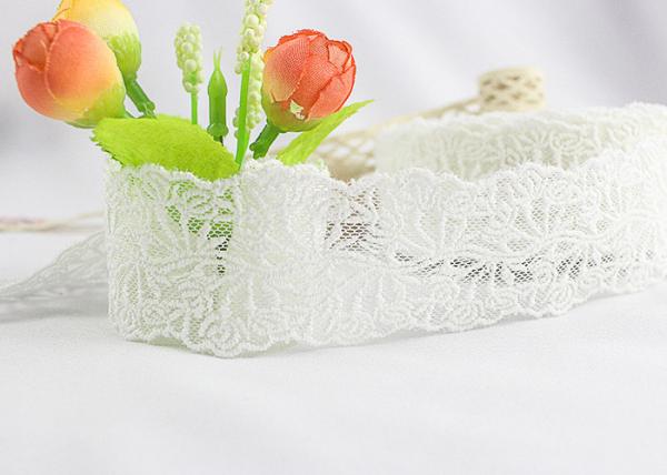 Guarnição bordada nupcial floral para o vestido de casamento, guarnição branca do laço do laço da rede do algodão