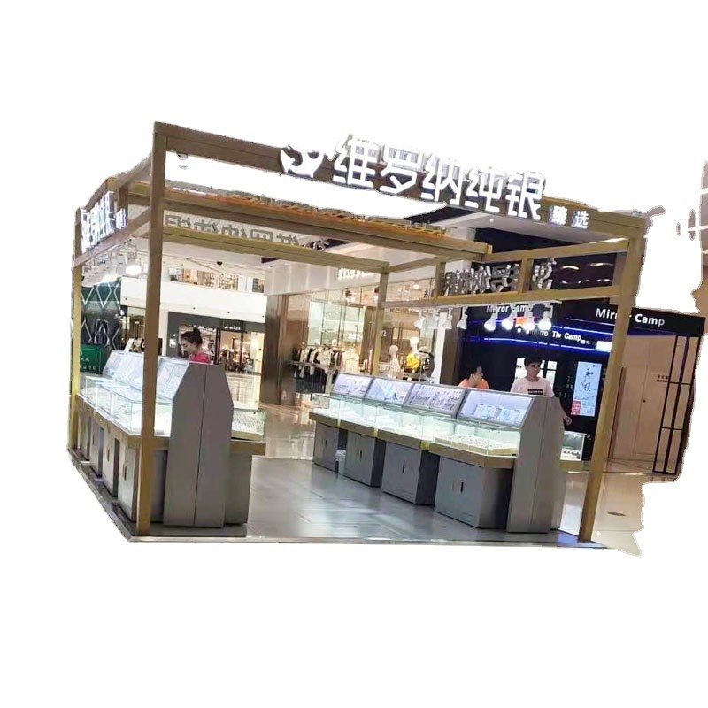 Commercial Sectional Display Furniture for Gold Jewelry Mall Display Kiosk Showcase