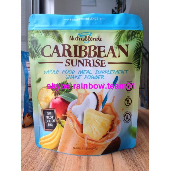 Свободный образец стоит вверх зиплок для порошка протеина вхэы 750г пакайнг с зазубриной разрыва