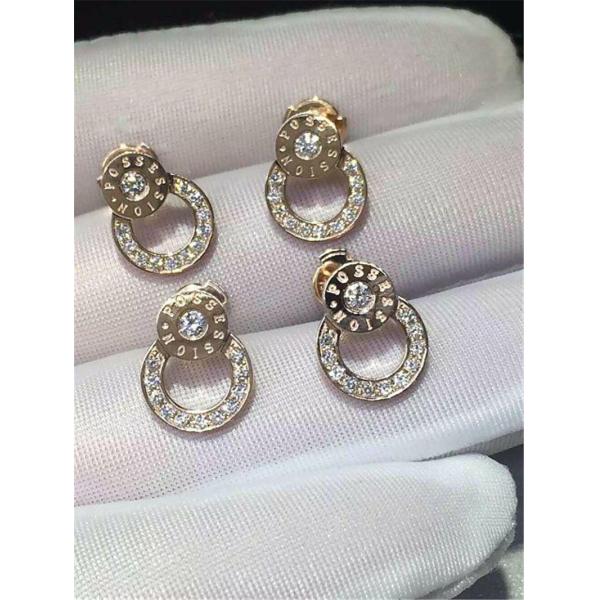 Luxury jewe factory earrings gold diamond  18k gold  white gold yellow gold rose gold diamond earrings
