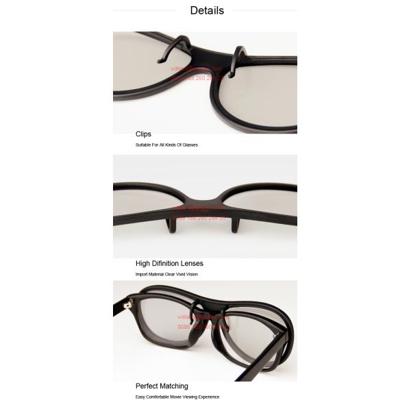 Polarize 3D glasses CLIP TV film vision movie buy LG Sony Samsung Pana theater Benq Acer 2