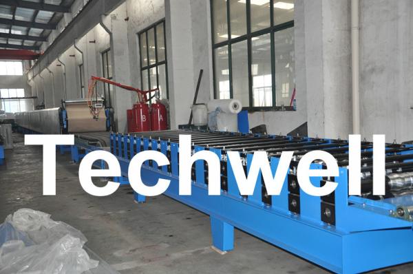 Máquina do painel de sanduíche do plutônio da chapa de aço da dupla camada/linha de produção - de tipo contínuo