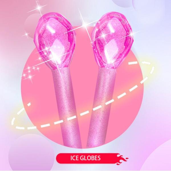 Cold Face Globes Ice Balls Facial Massager for Puffy Eyes and Dark Circles Diamond Shape Logo Customized Logo Availabled