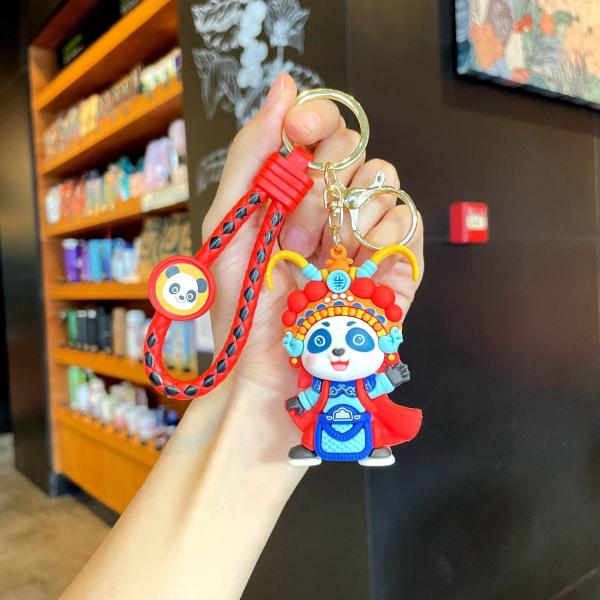 Мягкий силиконовый нержавеющий мультфильм Животные Висячий ключевой цепь Декоративный подвесок Металлический ключевой кольцо Аксессуары