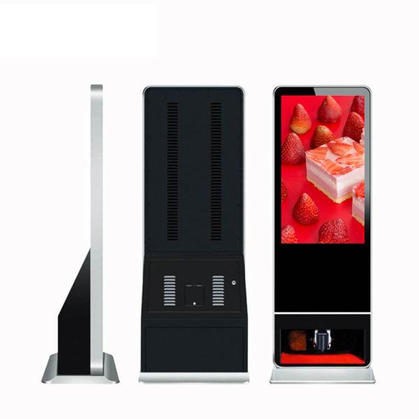 49 Shoes Polisher With Digital Signage Advertising Display Screen For Supermarket
