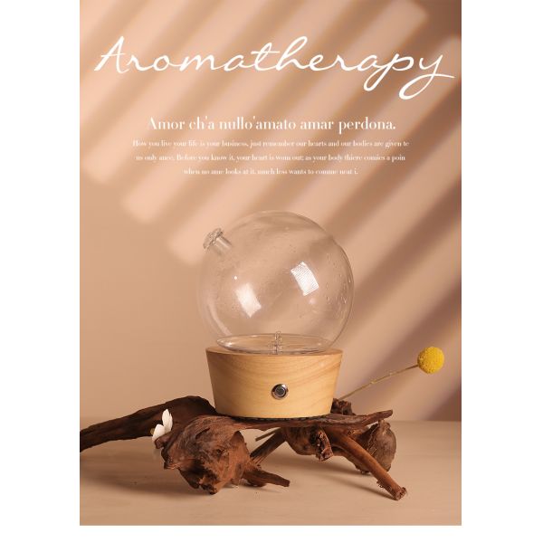 USB Rechargeable Vintage Aroma Diffuser Real Wood Essential Oil Diffuser OEM Size