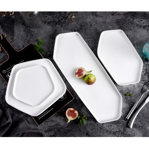Irregular Solid Contemporary Pure White Porcelain Plate Gifts
