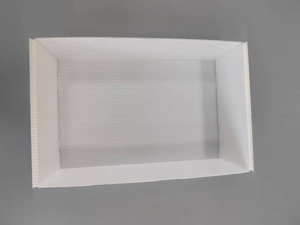 White Custom Corrugated Plastic Box Stackable Corrugated Plastic Tray Strong Hardness