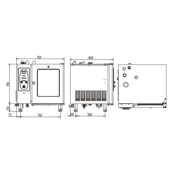 Gas 6 Trays 16kw Commercial Kitchen Cooking Equipment