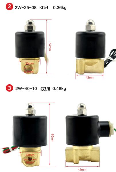 low price 2 way brass solenoid valve 12V/24V/220V with Normally Closedvalve solenoid solen